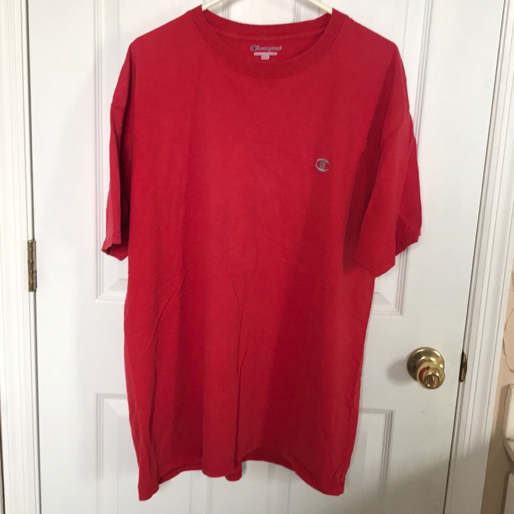Red champion shirt